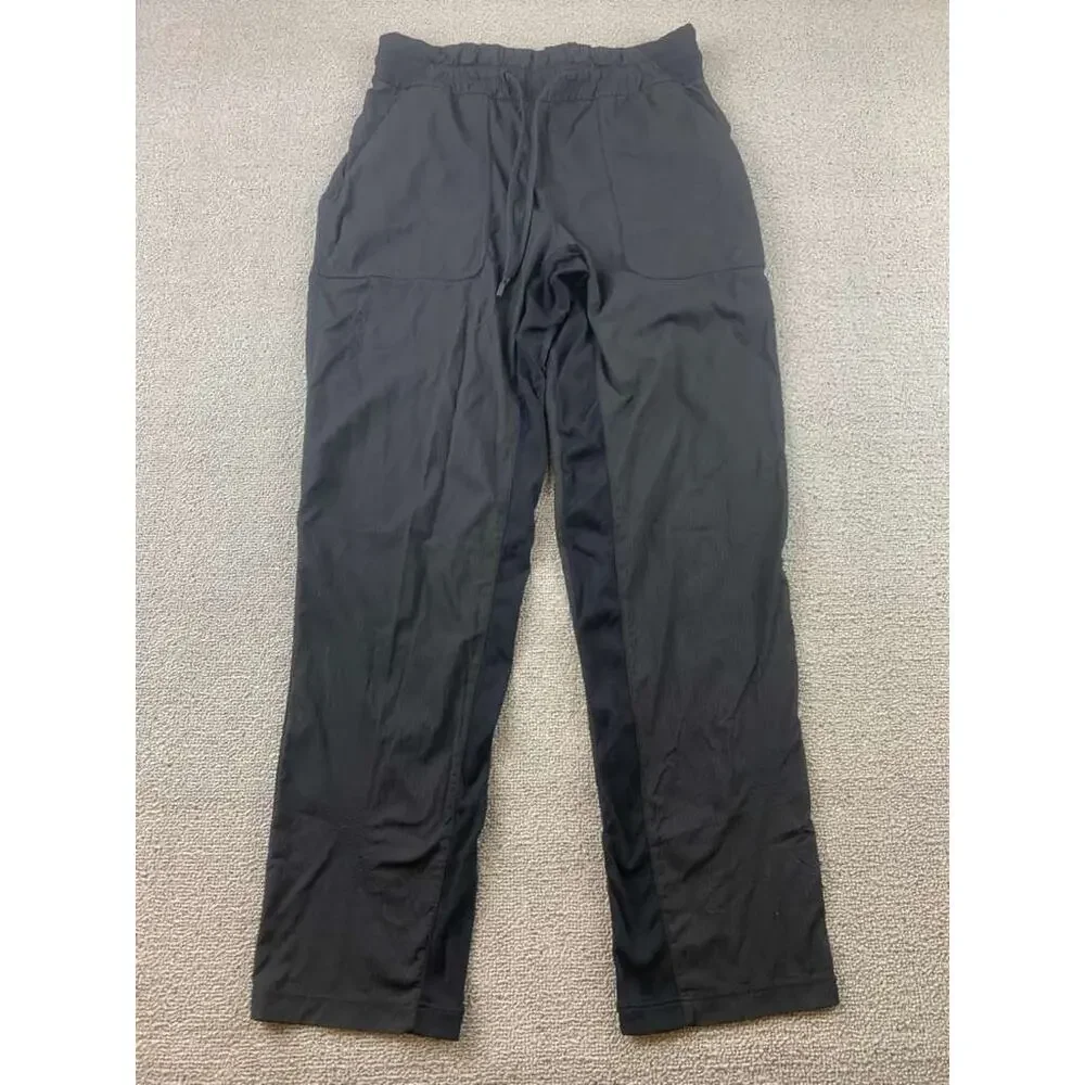 Lululemon Women Pull‎ on Athletic Pants Black Size 6 Nylon Stretch Jogger